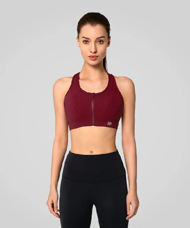 Women's Clothes For The Office Enfold Zip Front Mesh Racerback Padded Running Bra | Women's High Support Sports Bra