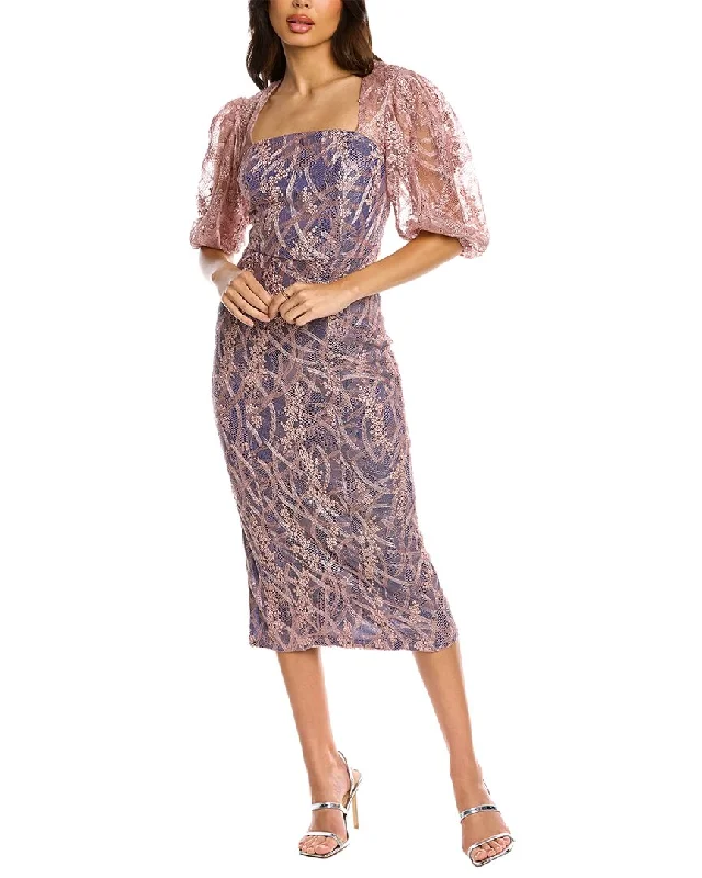 Women's Fashionable Attire For Work JS Collections Chaya Midi Dress