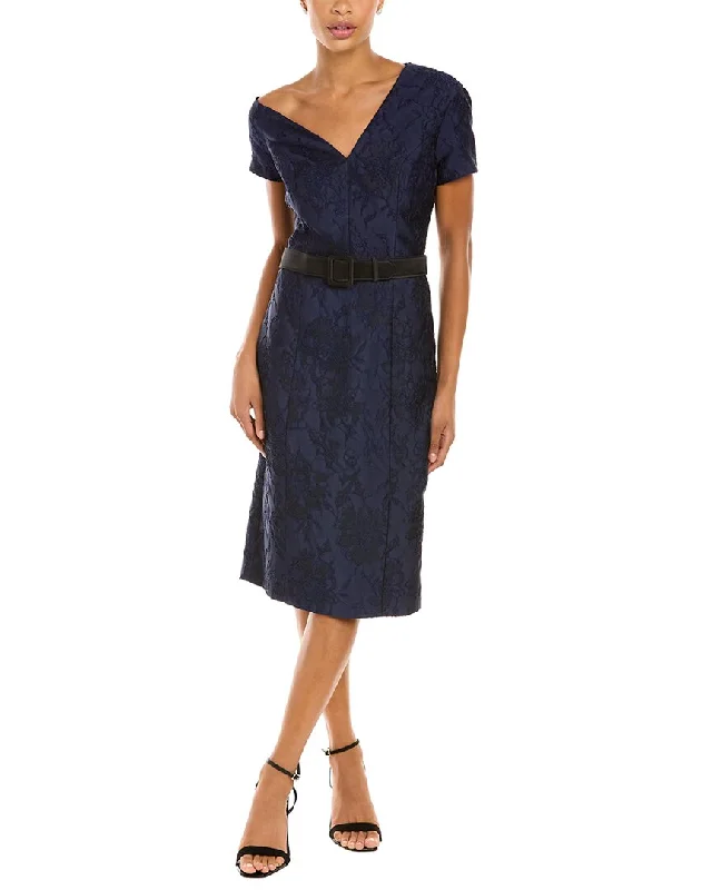 Comfortable Women's Clothes Kay Unger Floral Jacquard Dress