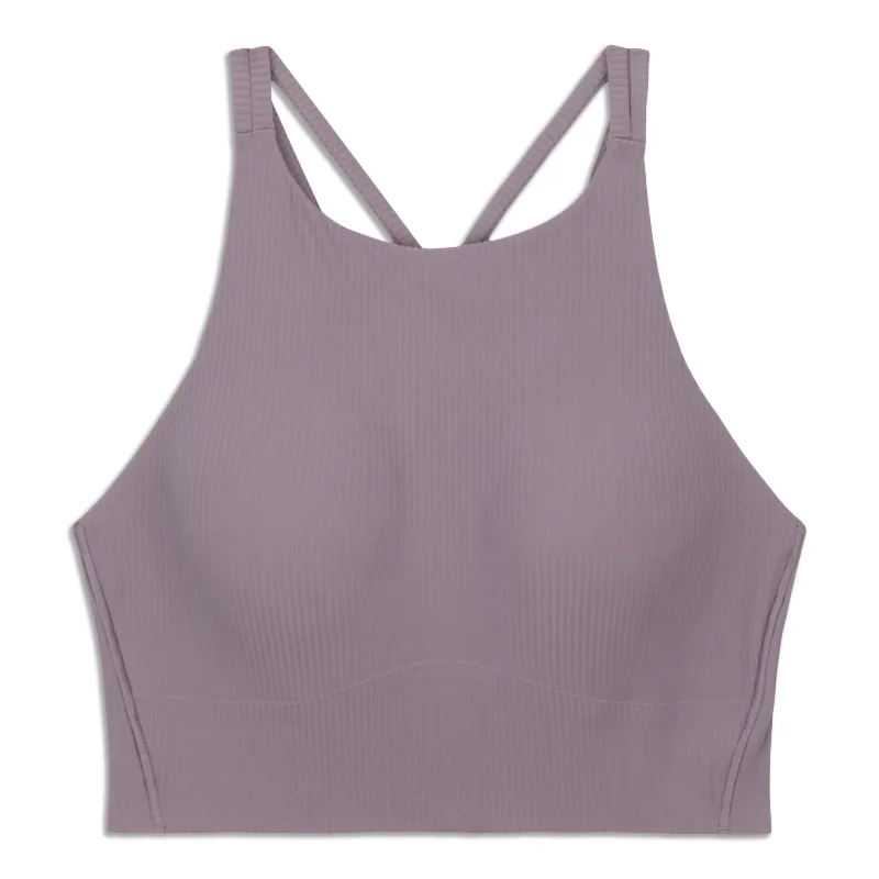 Women's Comfy Attire For Lounging Like A Cloud High-Neck Longline Ribbed Bra - Resale Women's Comfy Attire For Lounging Like A Cloud High-Neck Longline Ribbed Bra - Resale