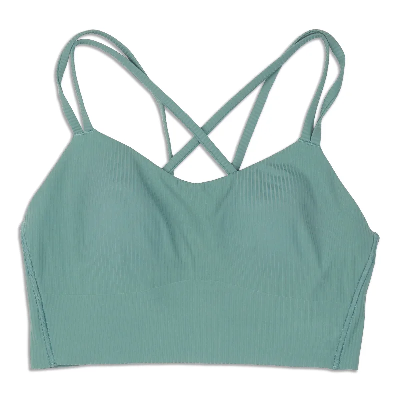 Women's Travel Apparel Like A Cloud Ribbed Longline Bra - Resale