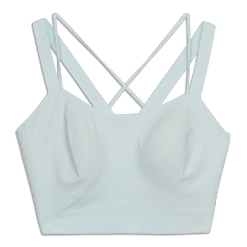 High-Fashion Women's Clothing Like A Cloud Ribbed Longline Bra - Resale