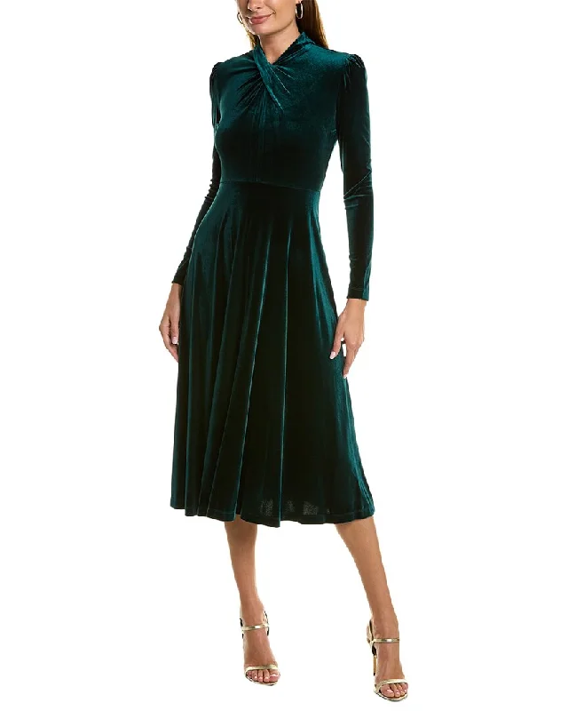 Tailored Clothing For Women MAISON TARA Velvet Midi Dress