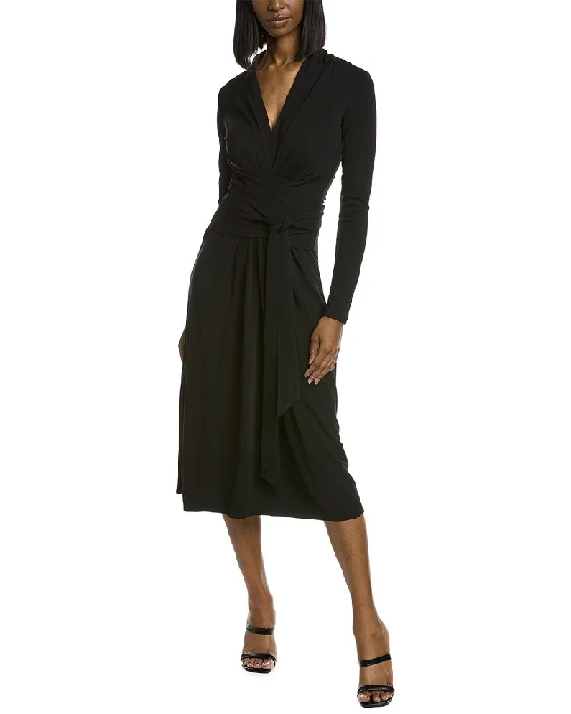 Women's Clothing Sets Michael Kors Collection Wrap Front Midi Dress