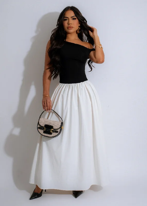 Women's Transitional Attire Midnight Harmony Maxi Dress Black