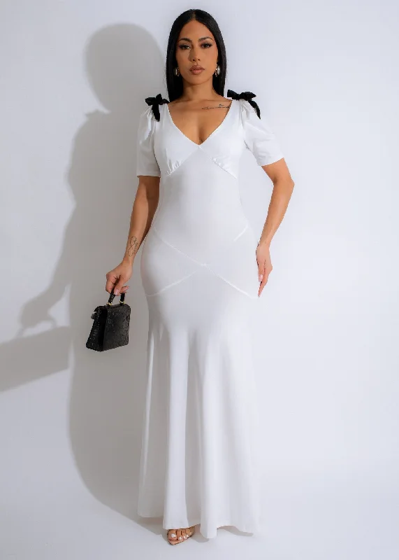 Women's Stylish Casual Garments Music to My Ears Maxi Dress White