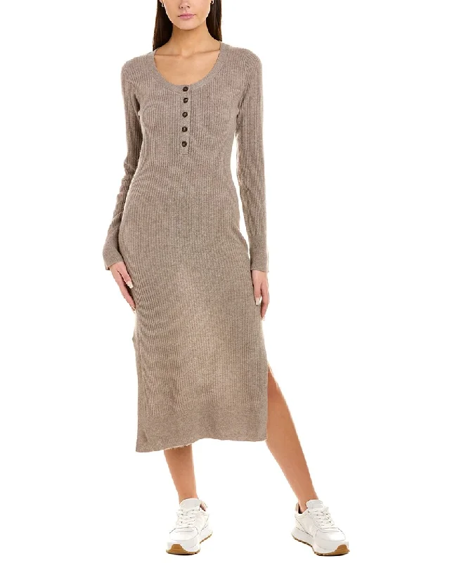 Women's Stylish Vacation Attire NAADAM Ribbed Wool & Cashmere-Blend Sweaterdress