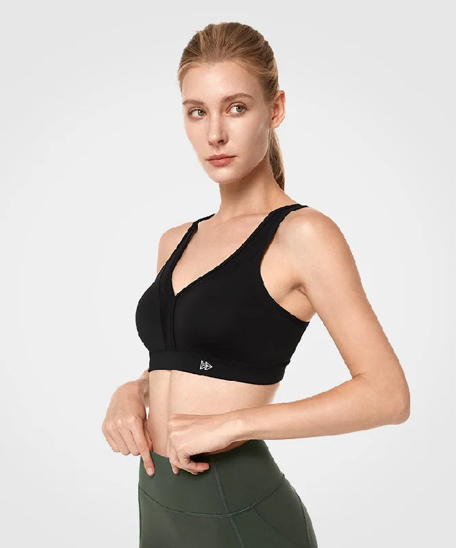 Women's Layered Outfit Power V-Neck Adjustable Padded Running Bra | Women's High Support Sports Bra Women's Layered Outfit Power V-Neck Adjustable Padded Running Bra | Women's High Support Sports Bra