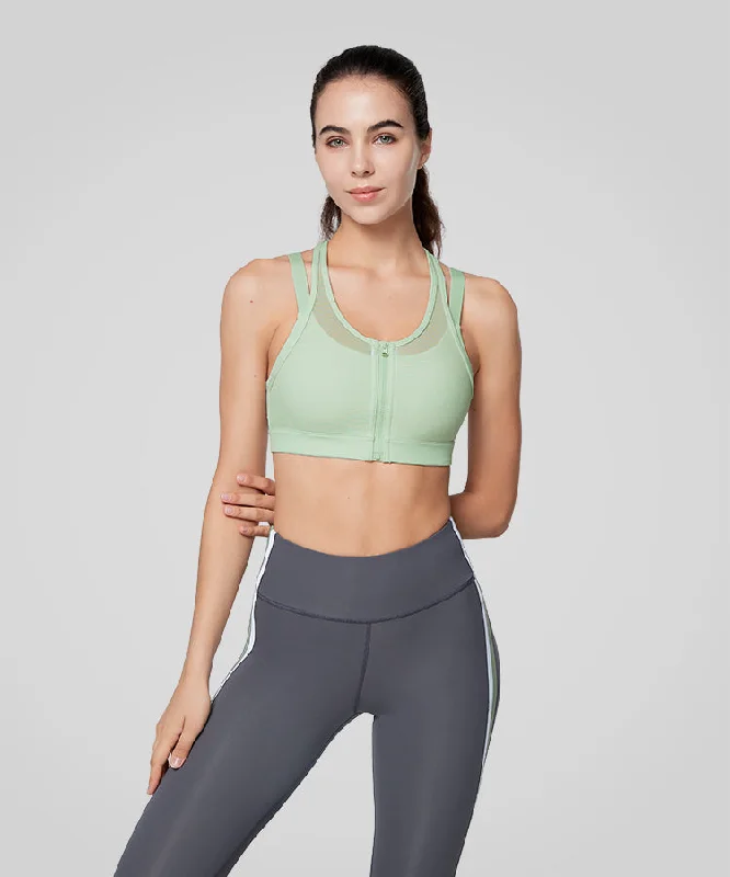 Charming Women's Outfit For Special Occasions Power Zip Front Mesh Padded Running Bra | Women's High Support Sports Bra Charming Women's Outfit For Special Occasions Power Zip Front Mesh Padded Running Bra | Women's High Support Sports Bra