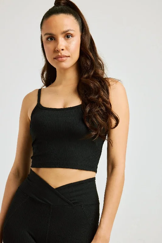 Women's Stylish Vacation Attire Ribbed Bralette Tank