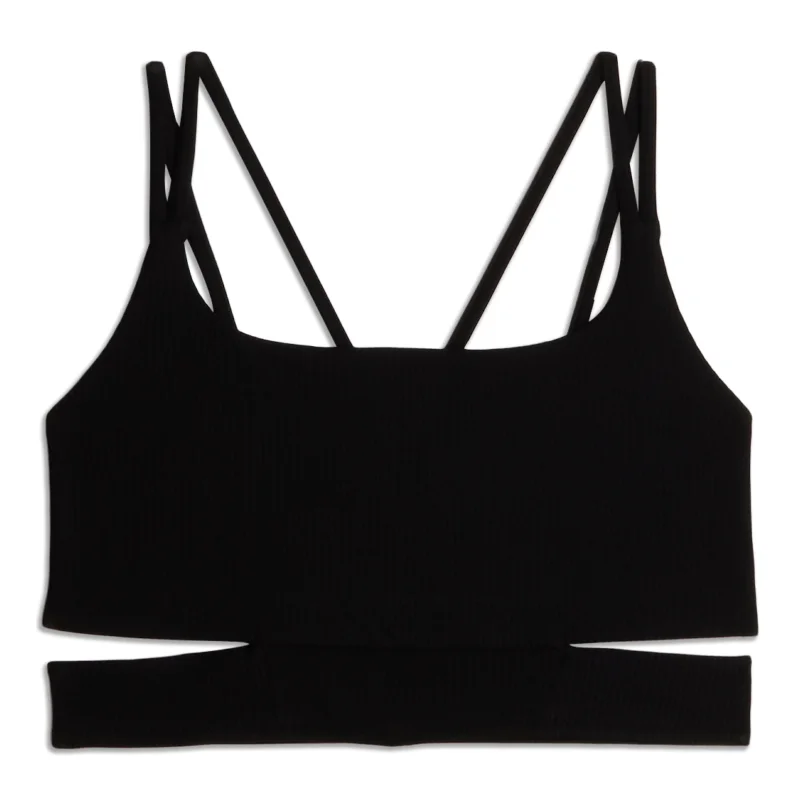 Women's Trendy Casual Outfit Ribbed Nulu Strappy Yoga Bra - Resale