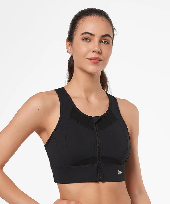 Chic Women's Outfit Sculpt Zip Mesh Racerback Padded Running Bra | Women's High Support Sports Bra Chic Women's Outfit Sculpt Zip Mesh Racerback Padded Running Bra | Women's High Support Sports Bra