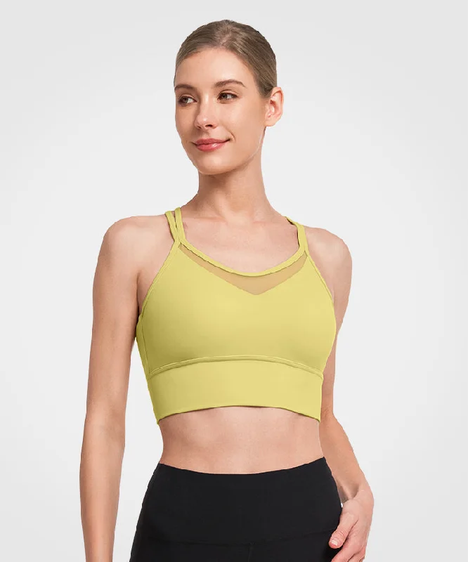 Women's Clothing Apparel Shift Longline Mesh Strappy Padded Yoga Bra | Women's Light Support Sports Bra Women's Clothing Apparel Shift Longline Mesh Strappy Padded Yoga Bra | Women's Light Support Sports Bra