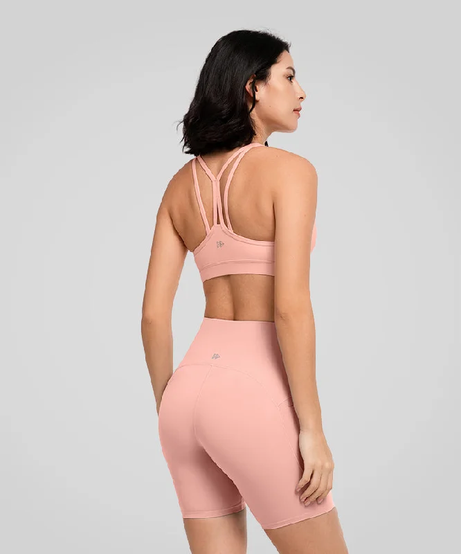 Classic Women's Clothing Styles Shift Scoop Neckline Double Straps Padded Yoga Bra | Women's Light Support Sports Bra Classic Women's Clothing Styles Shift Scoop Neckline Double Straps Padded Yoga Bra | Women's Light Support Sports Bra