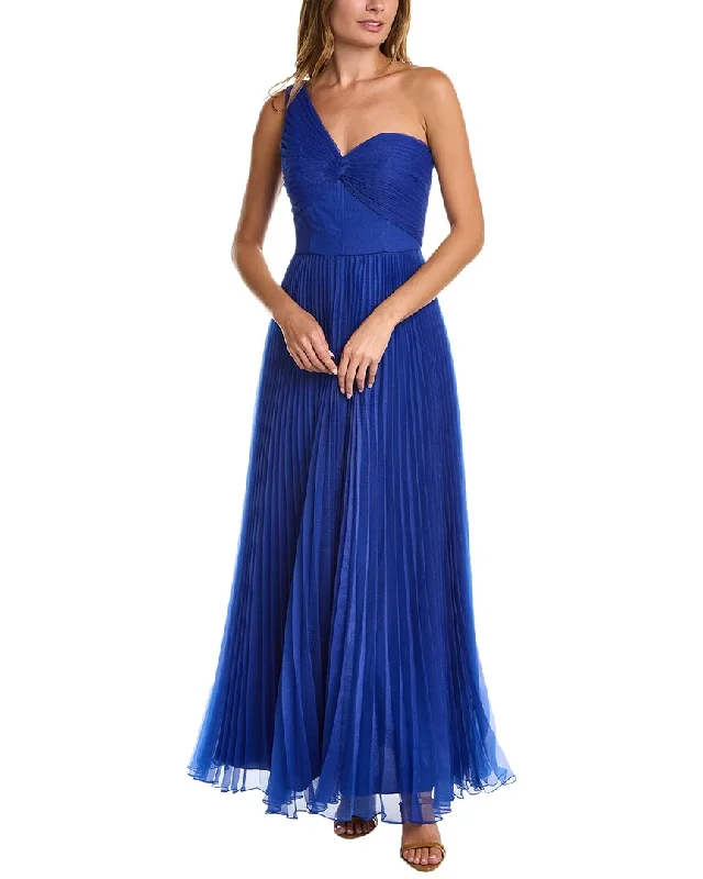 Stylish Women's Garments For Holidays Theia Pleated Organza Gown