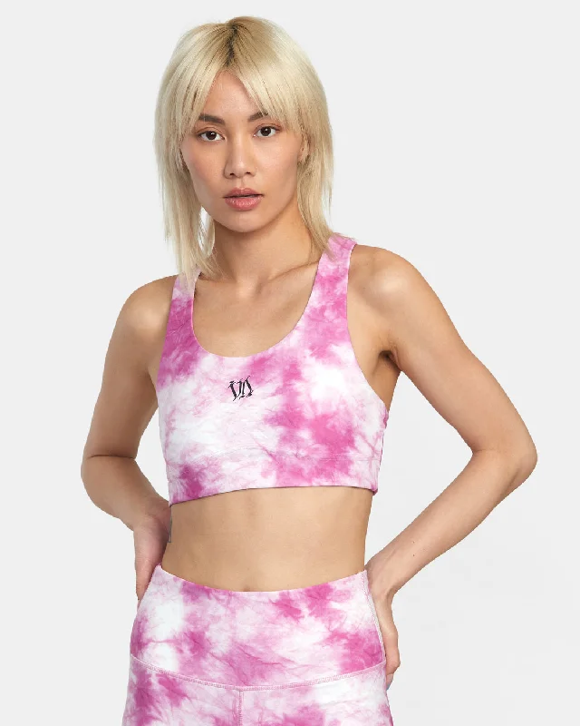 Comfortable Lounge Clothing Thug Rose Essential Sports Bra - Rose Pink