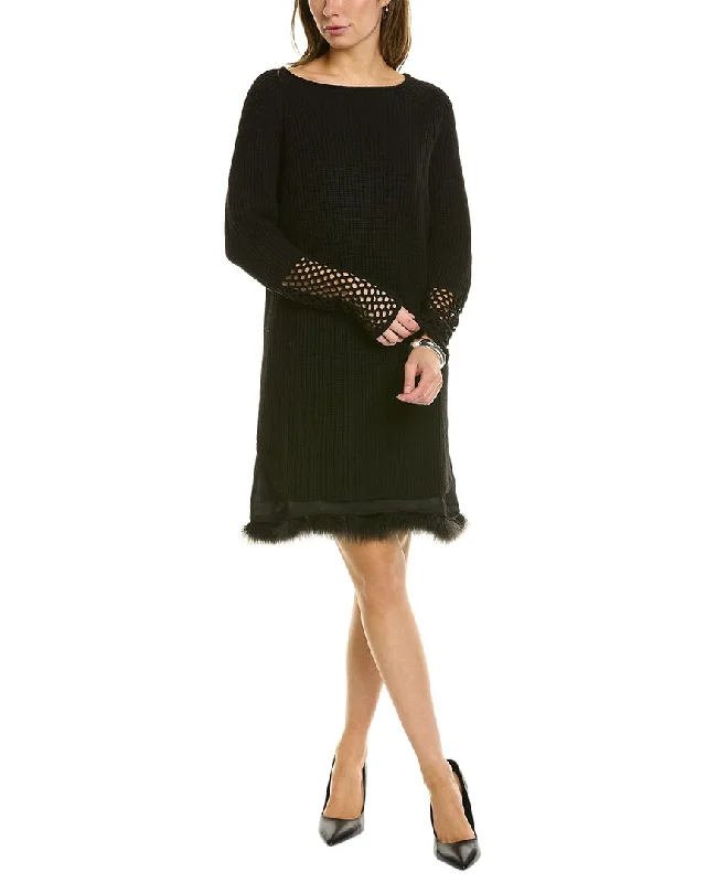 Women's Clothing And Garments Sets TWINSET Layered Wool & Cashmere-Blend Sweaterdress