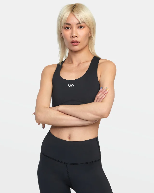 Formal Outfit For Women VA Essential Mid Support Sports Bra - Black