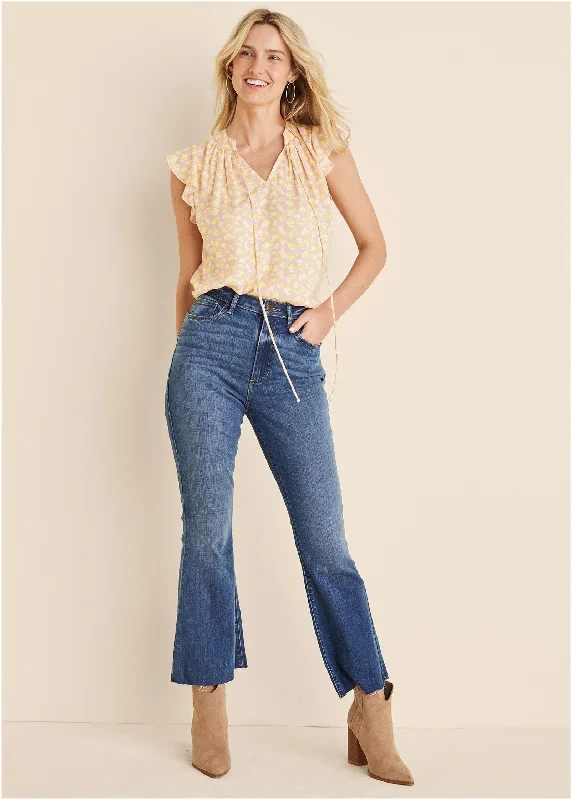 Women's Clothes And Apparel Sets Brigitte Kick Flare Jeans - Medium Wash
