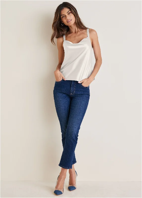 Sustainable Fashion Clothing For Women Audrey Straight Leg Jeans - Dark Wash