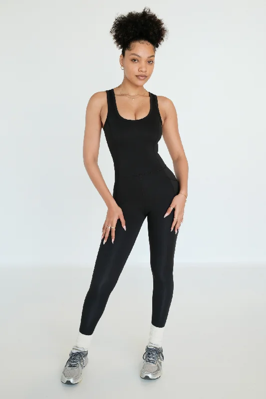 Vintage-Inspired Garments Breathe Full Pocket Bodysuit - Black