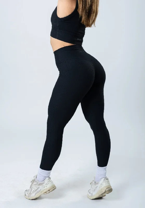 Women's Comfy Loungewear Outfit CloudRib™ Original Sculptseam™ Legging Black