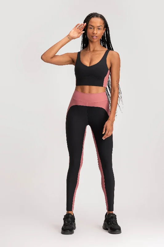 Comfortable Lounge Clothing Contour Block Leggings