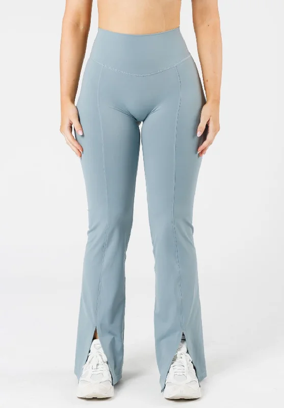 Stylish Women's Attire FormLux Front Slit Sculptseam® Plus Flare Legging 32" Mist