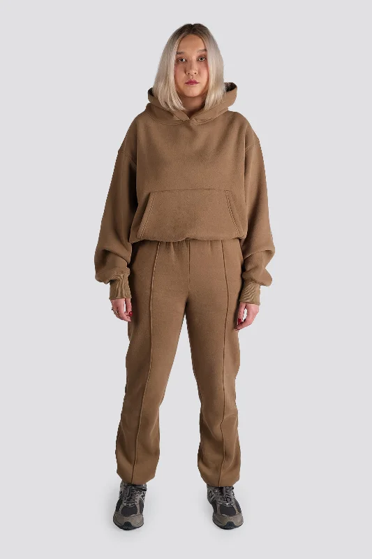 Affordable Luxury Women's Garments Lunge Fleece Jogger - Walnut
