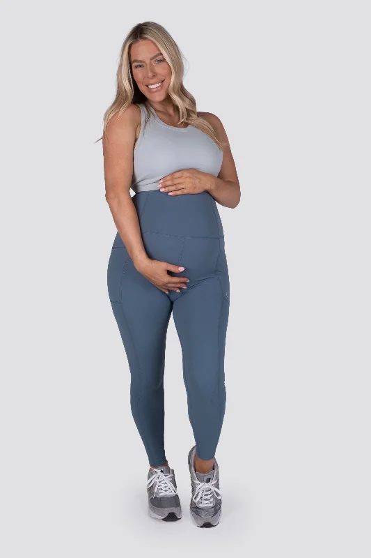 Women's Formal Event Attire Maternity Signature Leggings - French Blue