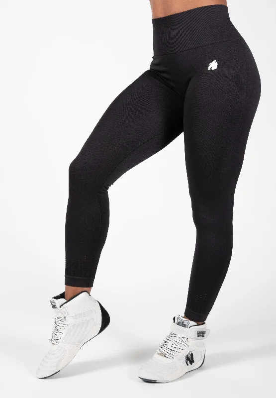 Women's Fashionable Attire For Work Neiro Seamless Leggings - Black