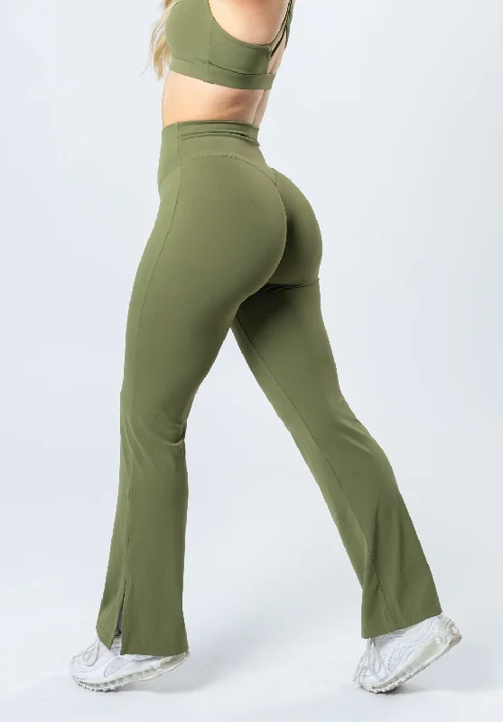 Women's Clothing For Casual Outings RecStretch Original Sculptseam™ Plus Flare Legging 31" Olive