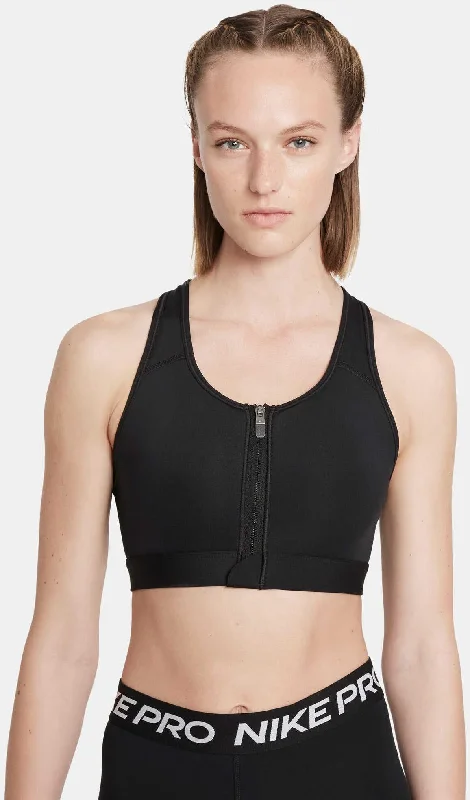 Women's Layered Outfit Women's Swoosh Medium-Support Padded Zip-Front Sports Bra